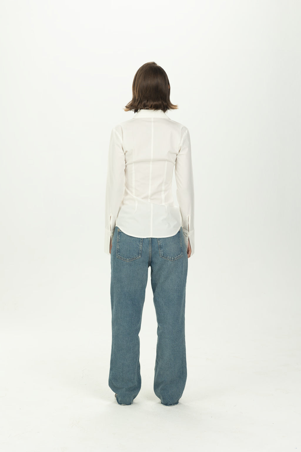 Off-White Pintuck Fitted Shirt