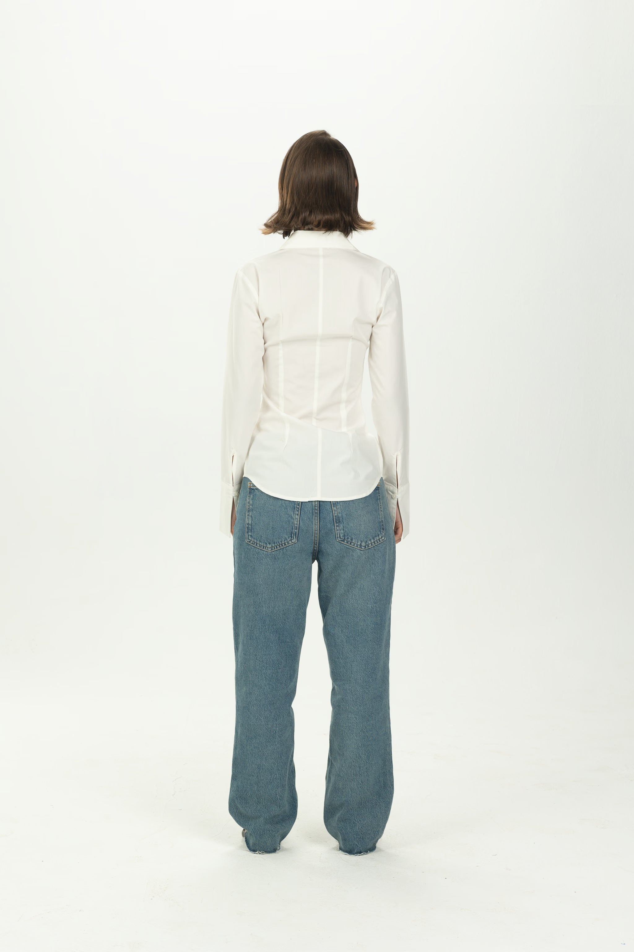 Off-White Pintuck Fitted Shirt