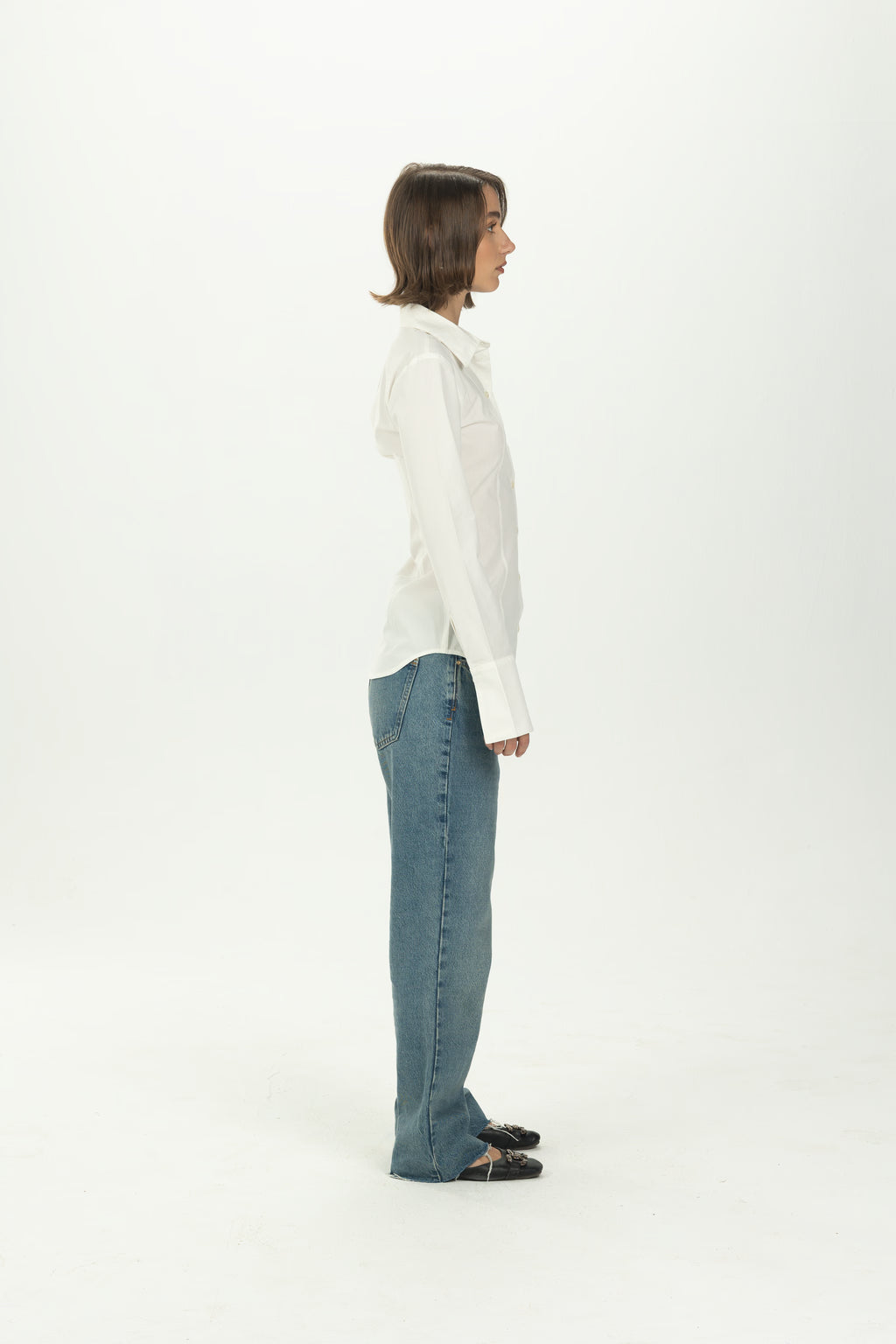 Off-White Pintuck Fitted Shirt
