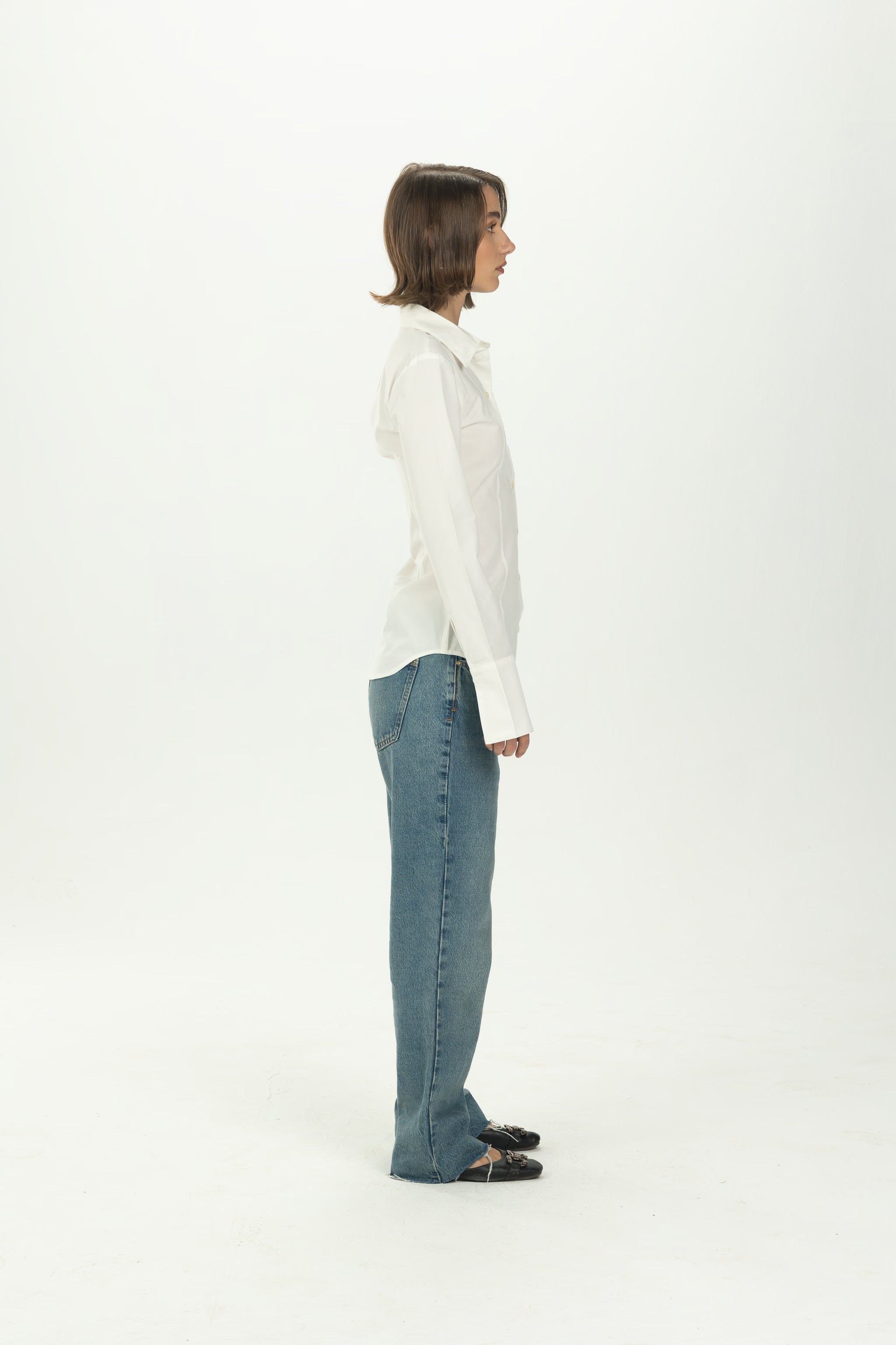 Off-White Pintuck Fitted Shirt