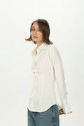 Off-White Pintuck Fitted Shirt