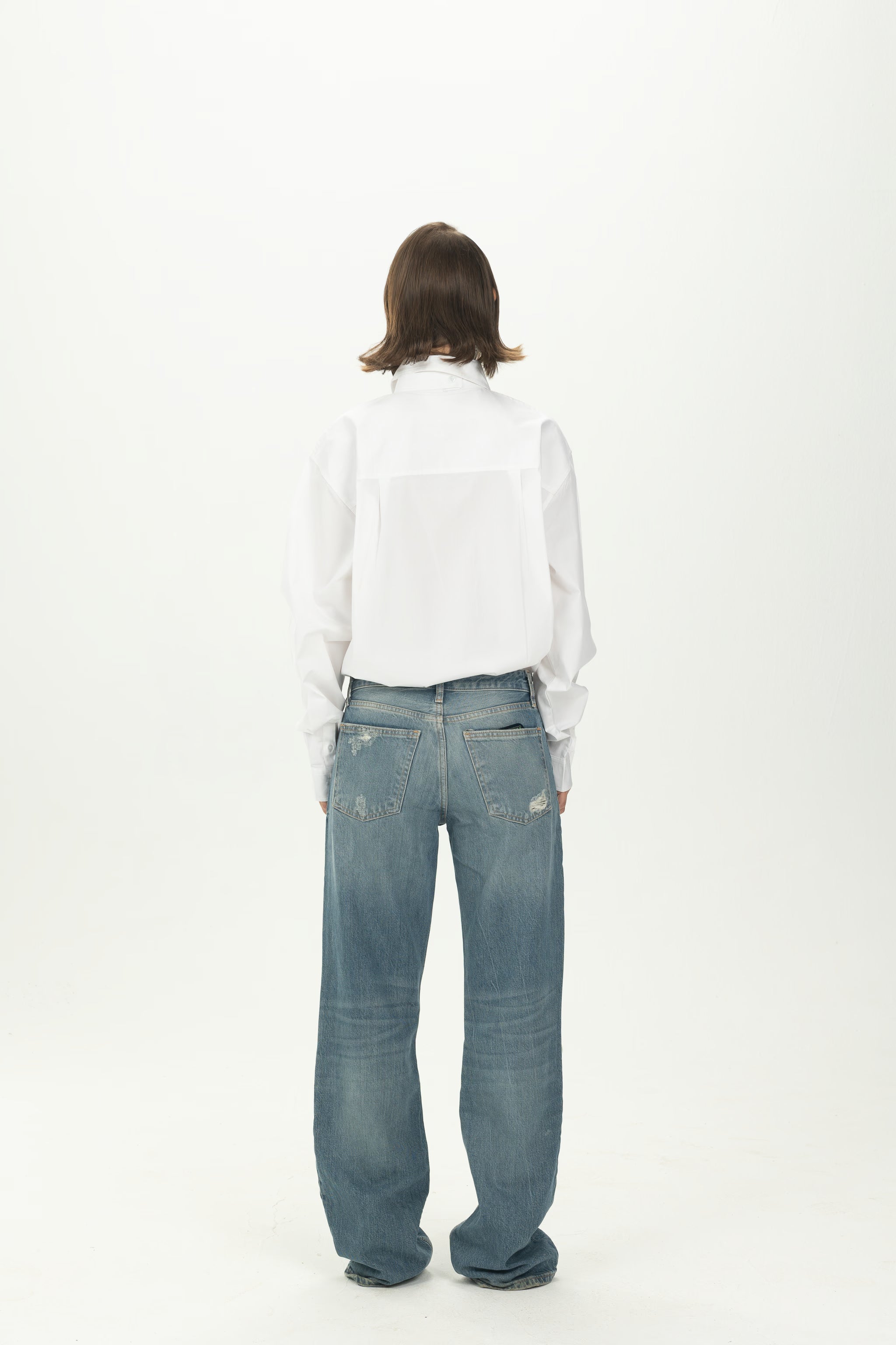 White Necktie Bodysuit Shirt