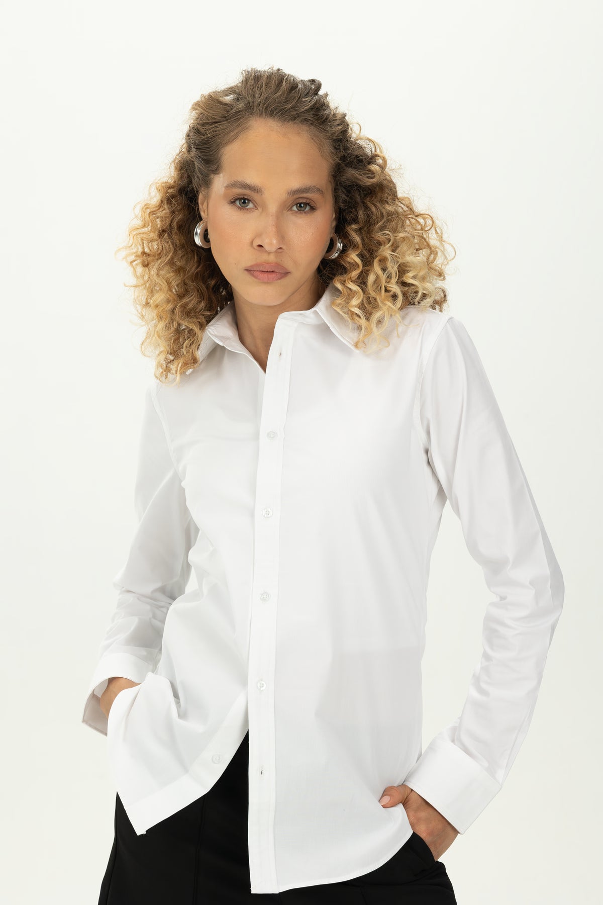 White Classic Fitted Shirt