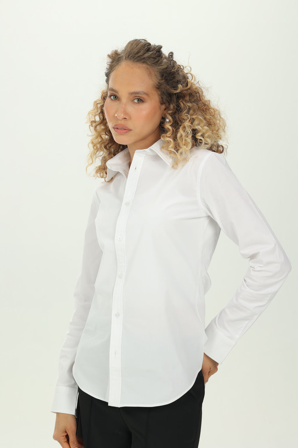 White Classic Fitted Shirt