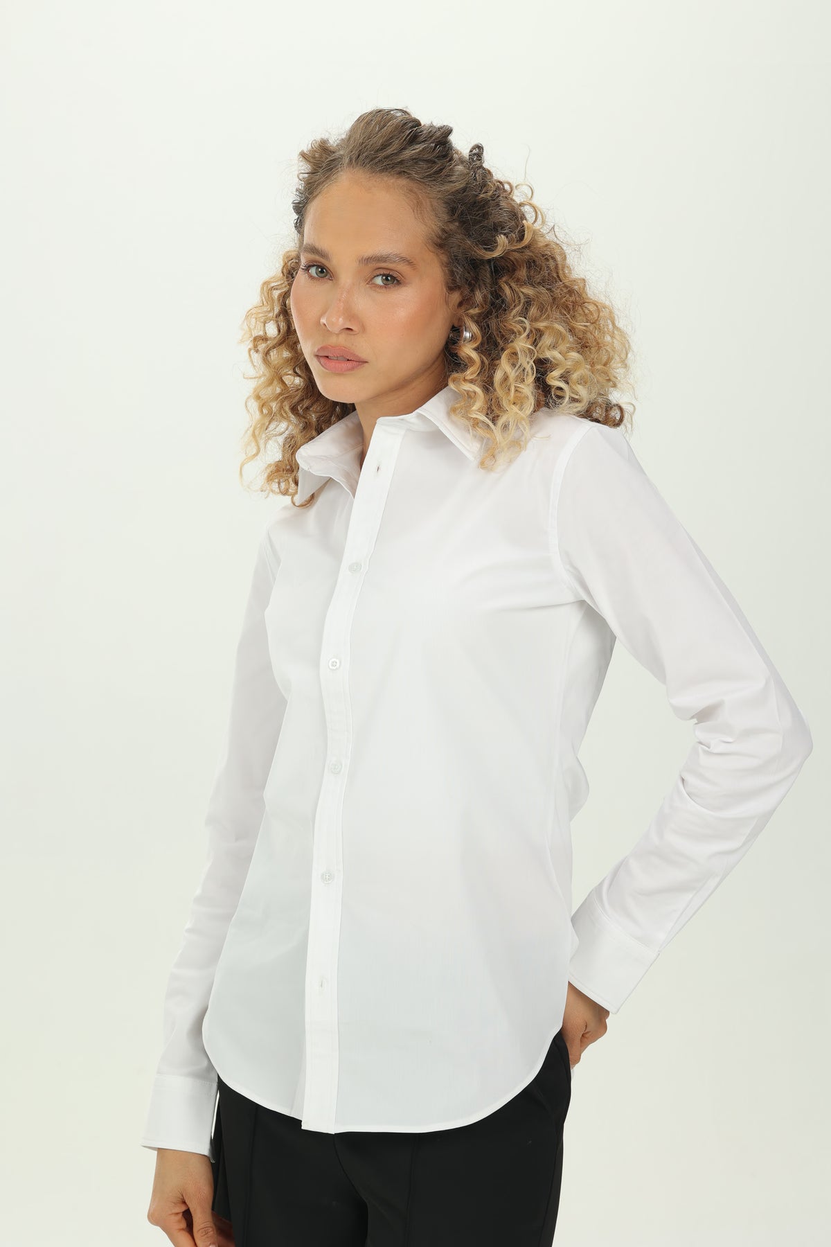 White Classic Fitted Shirt