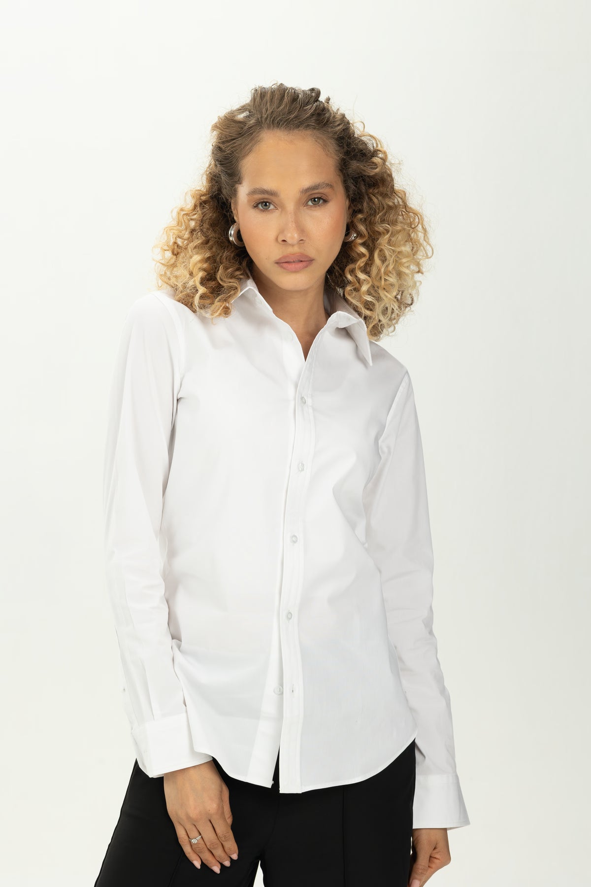 White Classic Fitted Shirt