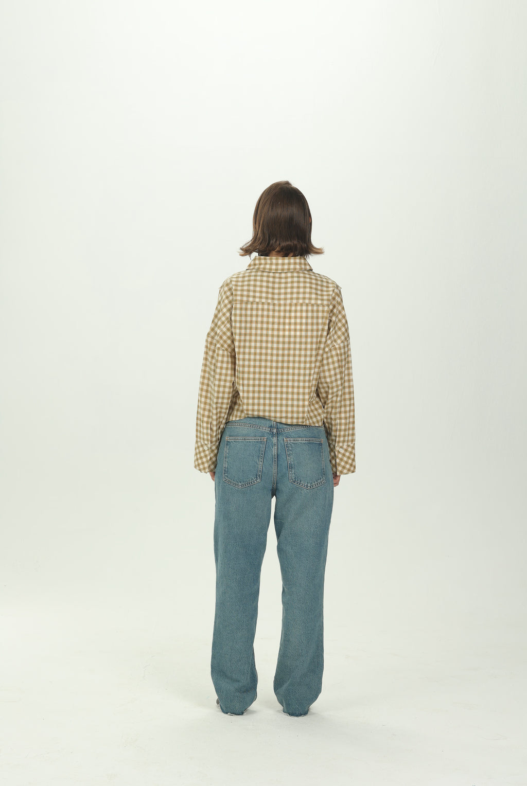 Checked Yellow Side Tie Multiway Shirt
