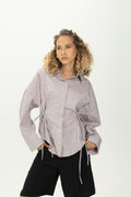 Checked Pink Side Tie Multiway Shirt
