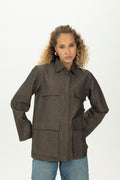 Brown Boxy Pocket Overshirt