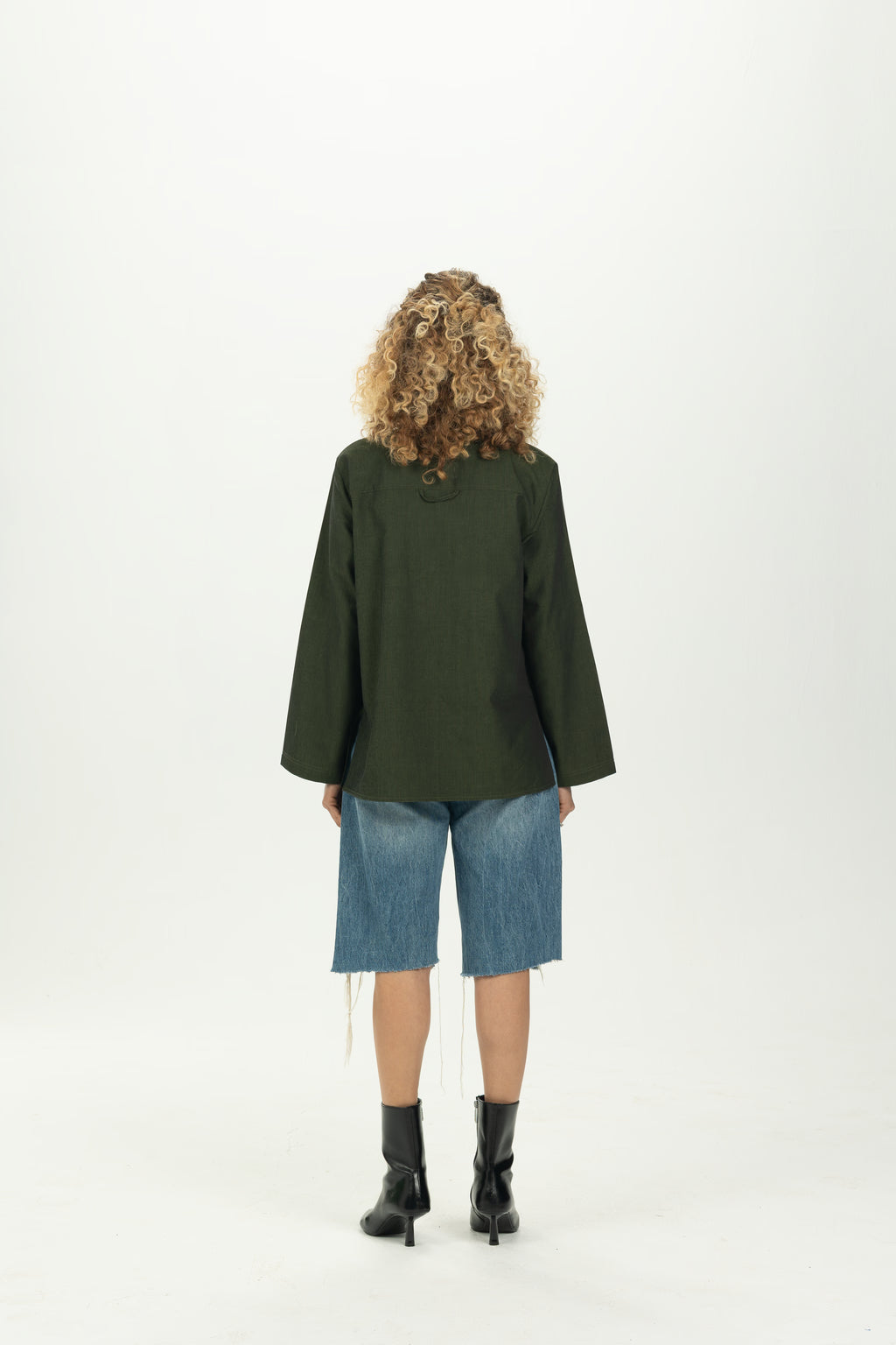 Dark Green Boxy Pocket Overshirt
